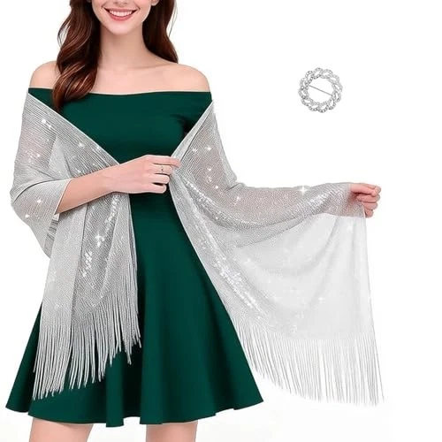 Silver Shawl Evening In Bridal Wraps & Jackets for sale | eBay Silver Shawl Evening In Bridal Wraps & Jackets for sale | eBay