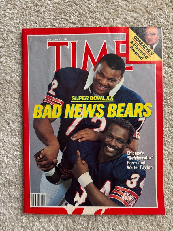 Time Magazine January 27, 1986 Super Bowl XX Bad News Bears 1985 Walter Payton
