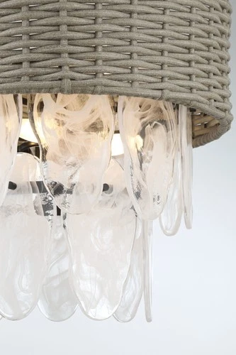 Minka Lavery 5296 Breaker Isle 6 Light 20"W Semi-Flush Waterfall - Coal - Picture 9 of 12