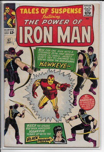 TALES OF SUSPENSE #57 (MARVEL COMICS, 1964) IRON MAN 1. APP VON HAWKEYE SEHR GUTER ZUSTAND