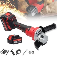 21V Cordless Angle Grinder Kit Power Tool Sander 9000RPM With 1 Battery & Charge
