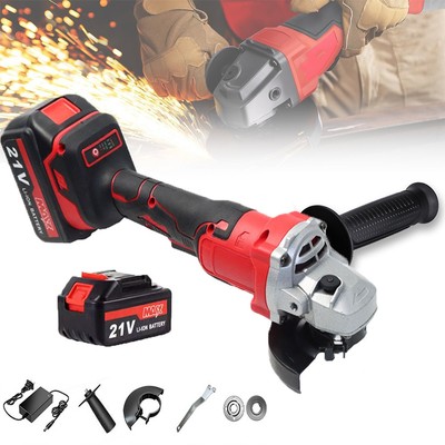 21V Cordless Angle Grinder Kit Power Tool Sander 9000RPM With  Battery & Charger