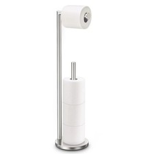 Toilet Paper Holder Stand, Toilet Paper Stand Brushed Nickel, Free Standing Toil