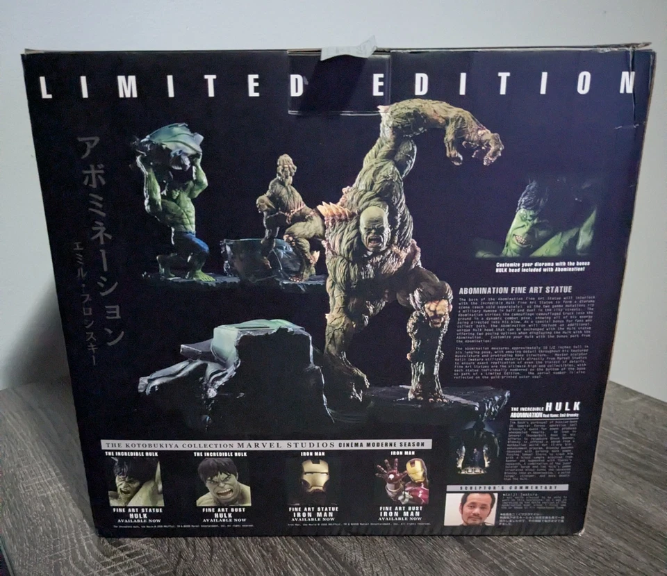 New! Marvel Abomination Hulk Fine Art Statue LE /1300 (Kotobukiya, 2008) Movie - Image 4 of 4