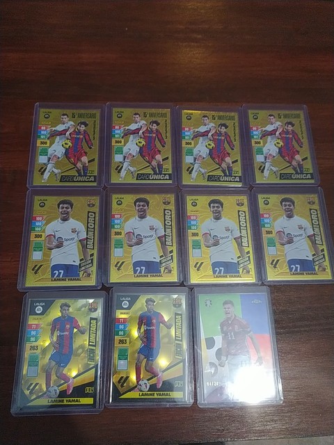 Lote 4 Card Única, 4 Lamine Yamal GB, 2 Lamine Yamal LE, Milos Kerkez Euro