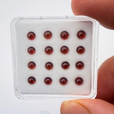 Natural Garnet 4mm Round Cabochon 2, 5, 10 or 15 pcs Loose Gemstones  USA Seller