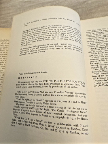 SHATTERDAY by Harlan Ellison (1980, HCDJ) Vtg - Picture 4 of 8