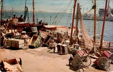 FISH PIER, BOSTON, MASS, TICHNOR BROS., INC. Postcard