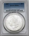1887 Morgan Dollar PCGS MS66 Mint State Graded .900 Silver Certified