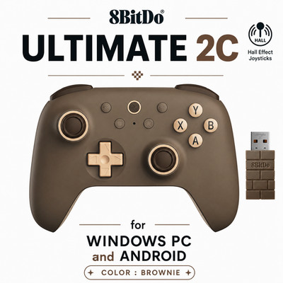 8BitDo Ultimate 2C Wireless 2.4G Hall Effect Gamepad Windows, Android, Brownie