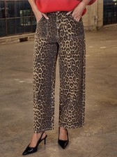 Vici Women s Medium Moment In Time Leopard Print Pants NWT Relaxed Fit