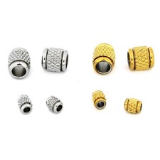 10pcs Stainless Steel Bracelet Beard Beads Paracord Lanyard Bead