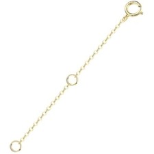 14K Solid Gold Necklace Extender Real Bracelet Extender 2 3 4 Inch Dur