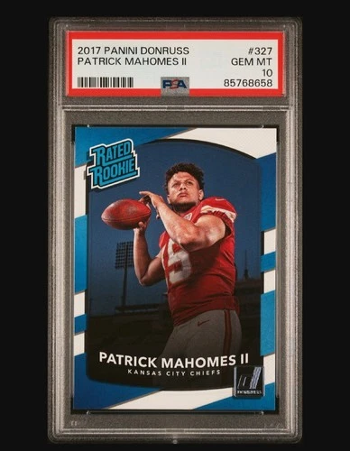 2017 Donruss #327 Patrick Mahomes II Chiefs RC Rated Rookie PSA 10 GEM MINT