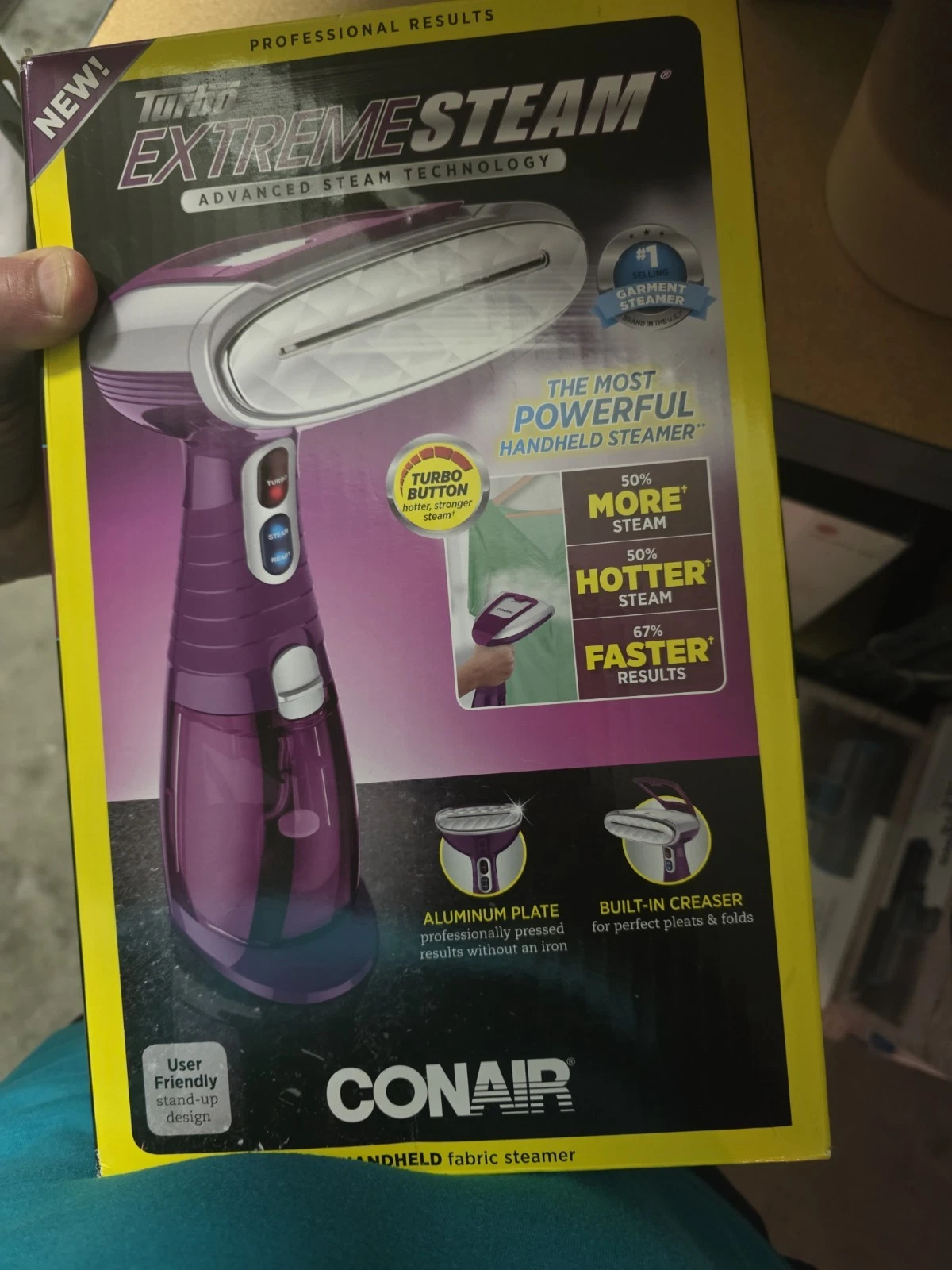 Conair Turbo Extreme Steam Handheld Fabric Steamer New Stand Up
