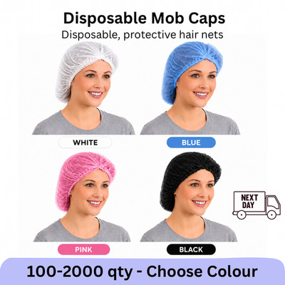 Vanity UK Mob Cap 100-2000 Einweg Haarnetz Spray Bräune Salon NEXT DAY