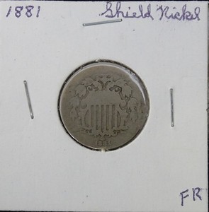 1881 Shield Nickel, Circulated Coin