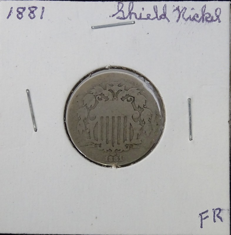 1881 Shield Nickel, Circulated Coin