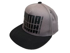 Puma Youth Hat Cap Gray Black Flat Brim Snapback Since 1948 Logo Boys Girls