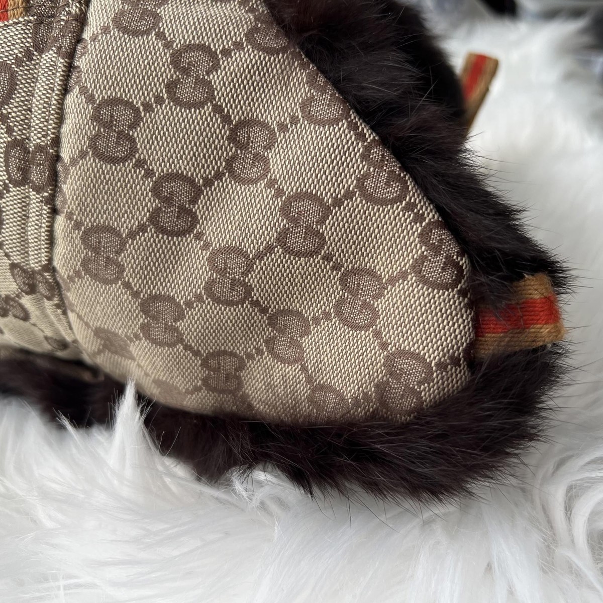 Gucci Vintage GG Monogram Pilot Flight Cap Size S | eBay