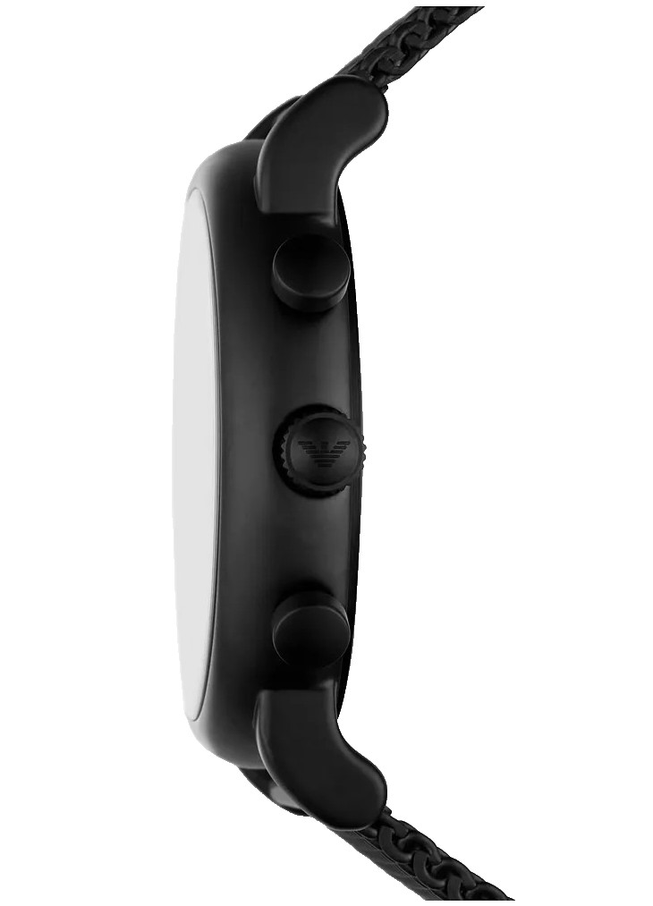 EMPORIO ARMANI LUIGI CHRONOGRAPH AR11470 GREEN DIAL BLACK MESH BAND MENS WATCH