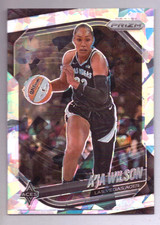 2025 WNBA Prizm # 76 A'Ja Wilson Cracked Ice PRIZM