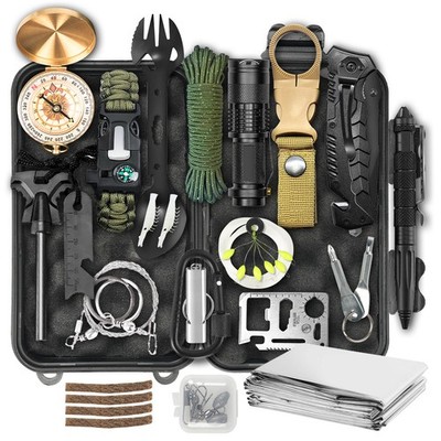 30-in-1 Survival Kit Mehrzweck Outdoor Erste-Hilfe-Set Camping Wandern Notfall