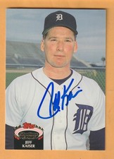 Jeff Kaiser Detroit Tigers AUTO Signed 1992 Stadium Club Western Michigan Bronco