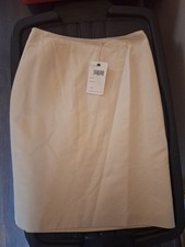 Oscar Delerenta Cream Color Skirt Vintage 1980s Size 6