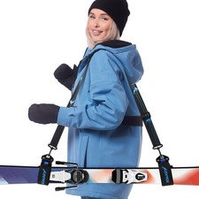 Ski Straps and Pole Carrier Avoid Struggle Effortlessly Transport Ski Gear Ev...