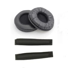 Black Sponge Headphone Earmuffs + Head Beams for Sennheiser PX100 PX200