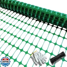 PotatoLife Plastic Mesh Fence, Extra Strength 40''x50' Roll with 