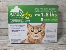 Apex Plus Flea Control For Cats 3 months Supply, for Cats Over 1.5 lbs