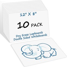 10 Packs of Small Whiteboards Double-Sided Dry-Erase Blank Boards Writable