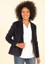 Ladies Brakeburn Navy Cord Blazer