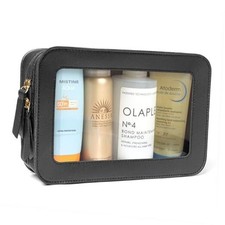 LETGO Clear Makeup Bags, TSA Approved Toiletry Bag with Zipper, Clear 0-Black
