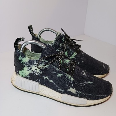 Adidas Mens NMD R1 PK Primeknit Sneakers Size 5 Marble Aero Green BB7996