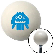 Blue Funny 3 Eyed Alien Ivory Shift Knob w/ M16x1.5 Insert Shifter Auto Manual