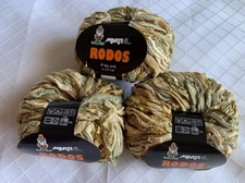 MARTIFIL RODOS Ribbon Yarn - Lot Of 3 - Farbe 811 - 71 Yds Each