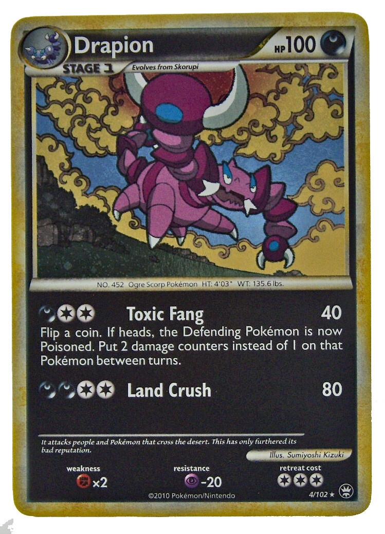 Drapion 4/102 Holo Rare HS Triumphant NM+ With eBay Tracking