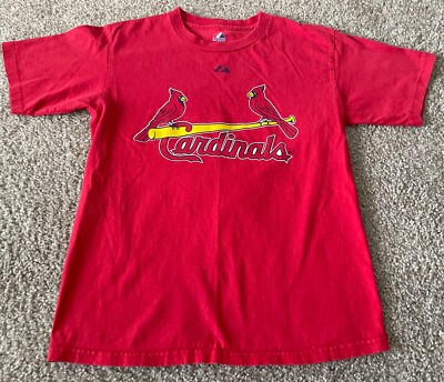Yadier Molina Louis Cardinals Majestic Red Jersey T-Shirt Youth Large 