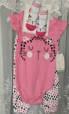 Outfit by Baby Kiss - Size 6-9 mos with Bodysuit, Pants, and Socks. New