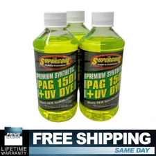 Premium Synthetic AC Refrigerant Oil PAG 150UV Vis 8oz. 3 Pack