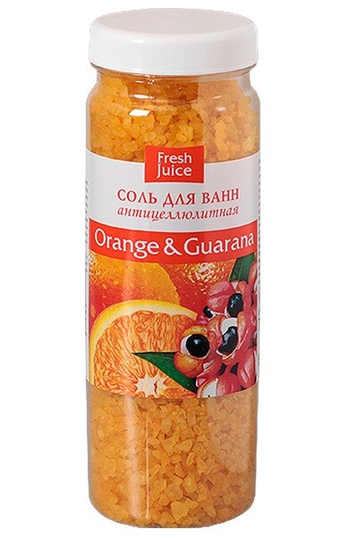 Bath Salt Orange and Guarana Anti-Cellulite 700g Fresh Juice 1612