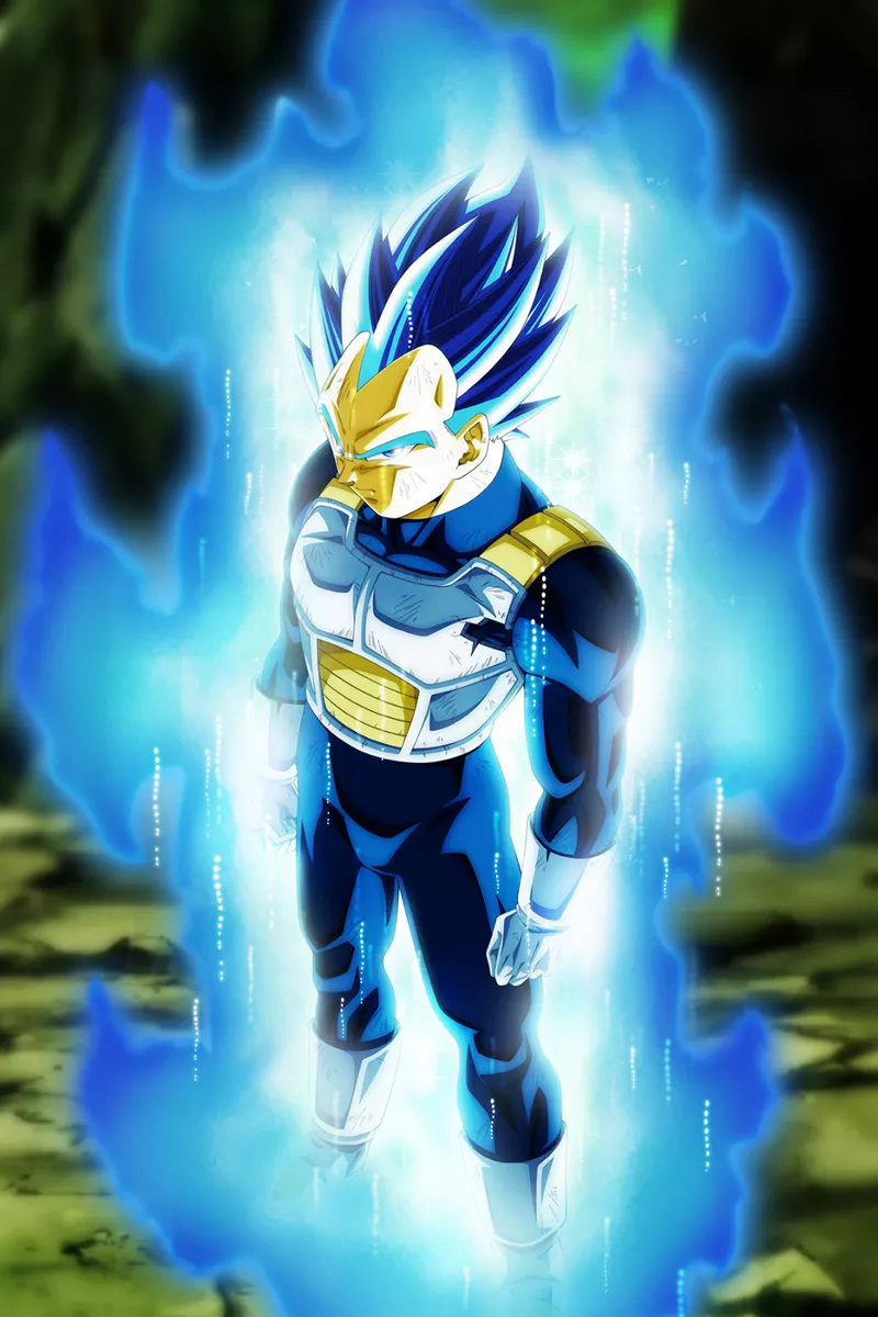 Vegeta Super Saiyan Blue Evolution Poster, Exclusive Art