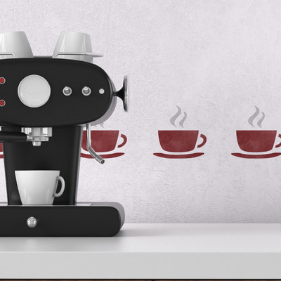 Teetasse / Kaffeetasse Schablone - Wiederverwendbar Basteln / DIY Tasse Schablone