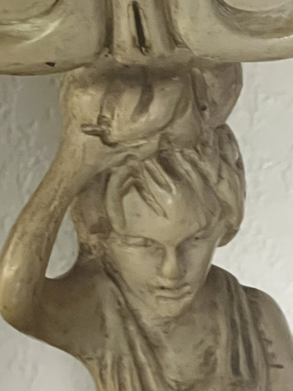 Vintage Carved Wood Half Moon Accent Table Carved Figure eBay