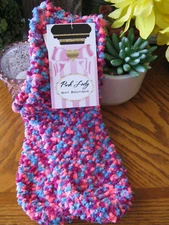 New Women’s Boucle Nubby Confetti Cranberry, Pink, Blue Cozy Fuzzy Socks