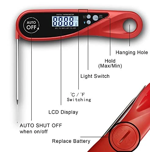 Meat Thermometer Digital -  Fast Instant Read Food Thermometer for Cooking,