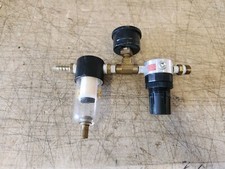 Parker R374-0B Pneumatic Regulator With Water Trap And Pressure Gauge Used